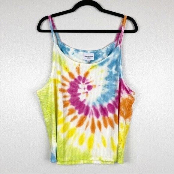 Juicy Couture Plus Tie Dye Ribbed Knit Halter Tank Top Size 2X NWT - Picture 2 of 8